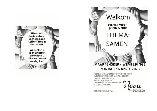 Orde van dienst  16 april 2023