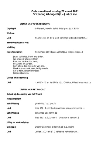 Orde van dienst en zondagsbrief 21 maart 2021 docx
