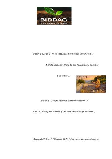 Biddag  op 12 maart 2025