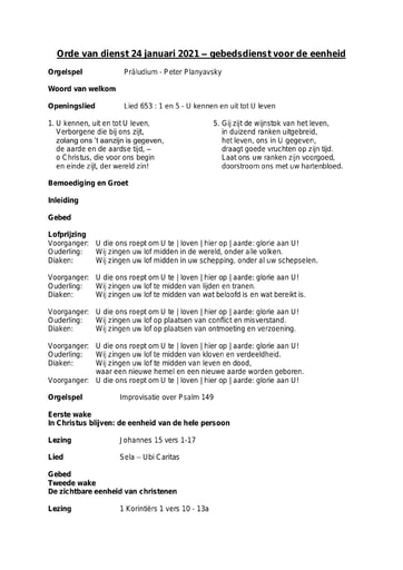Orde van dienst en zondagsbrief 24 januari 2021 docx