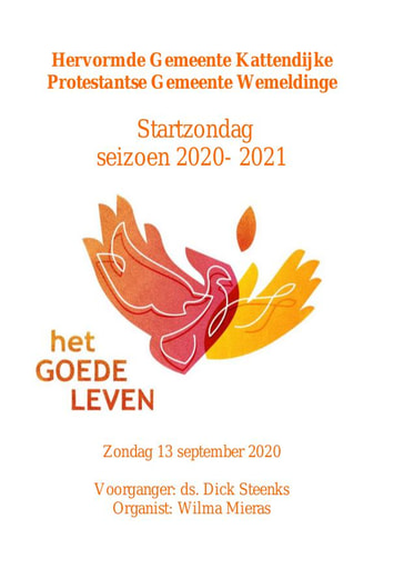 Liturgie startzondag 2020