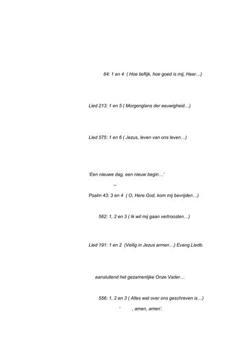 Orde van dienst 23 maart  2025