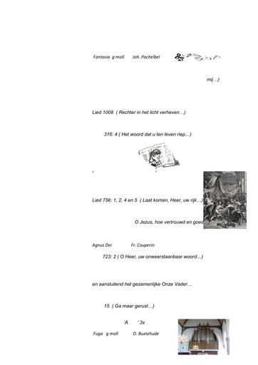 Orde van dienst 23  februari 2025