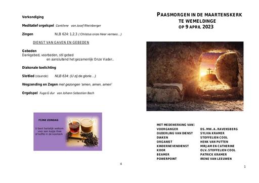 Paasmorgen 9 april 2023
