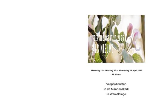 Avondgebeden Stille Week 2025 boekje