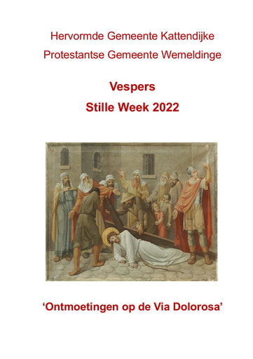 Orde van dienst vespers Stille Week 2022